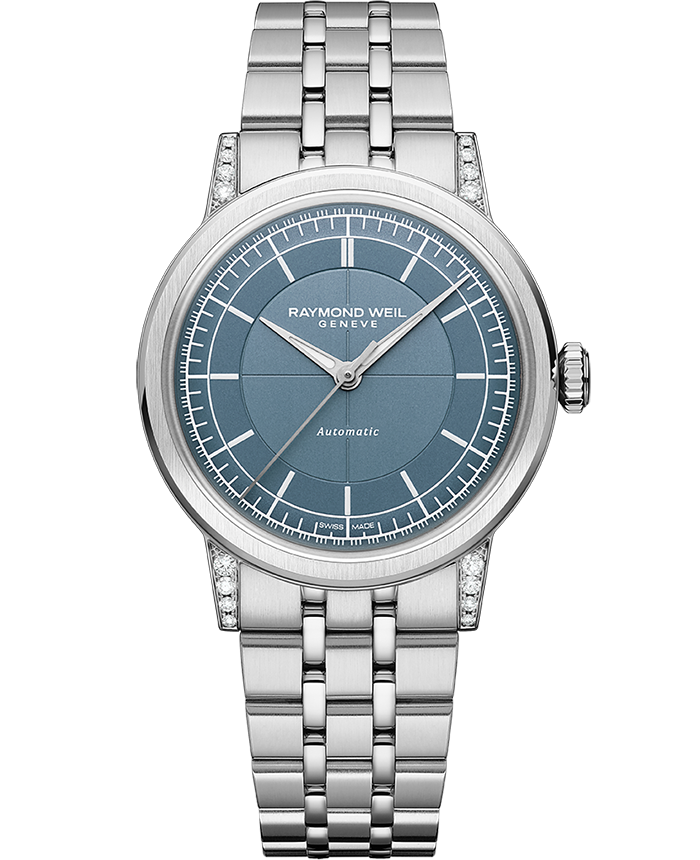 Raymond Weil Millesime Automatic Central Seconds Diamonds Bracelet Watch, 35mm