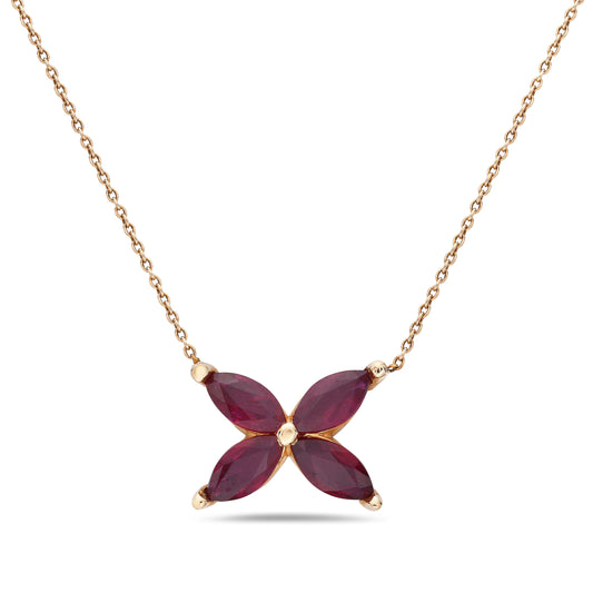 Gemma Couture 14kt Yellow Gold Mariposa Ruby Pendant 1.30 cts