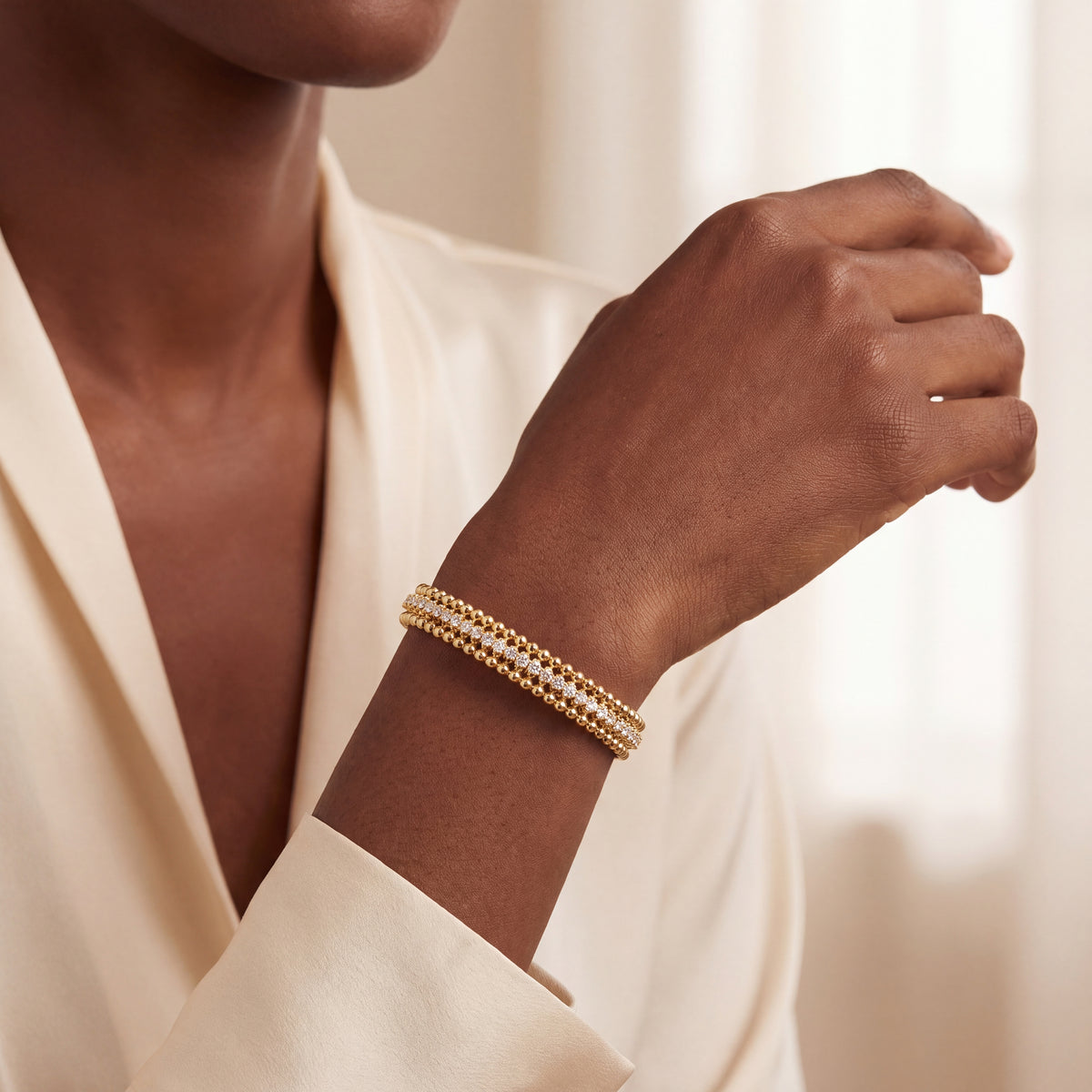 Damaso 18kt Yellow Gold Diamond Cuff Bangle 2.32cts