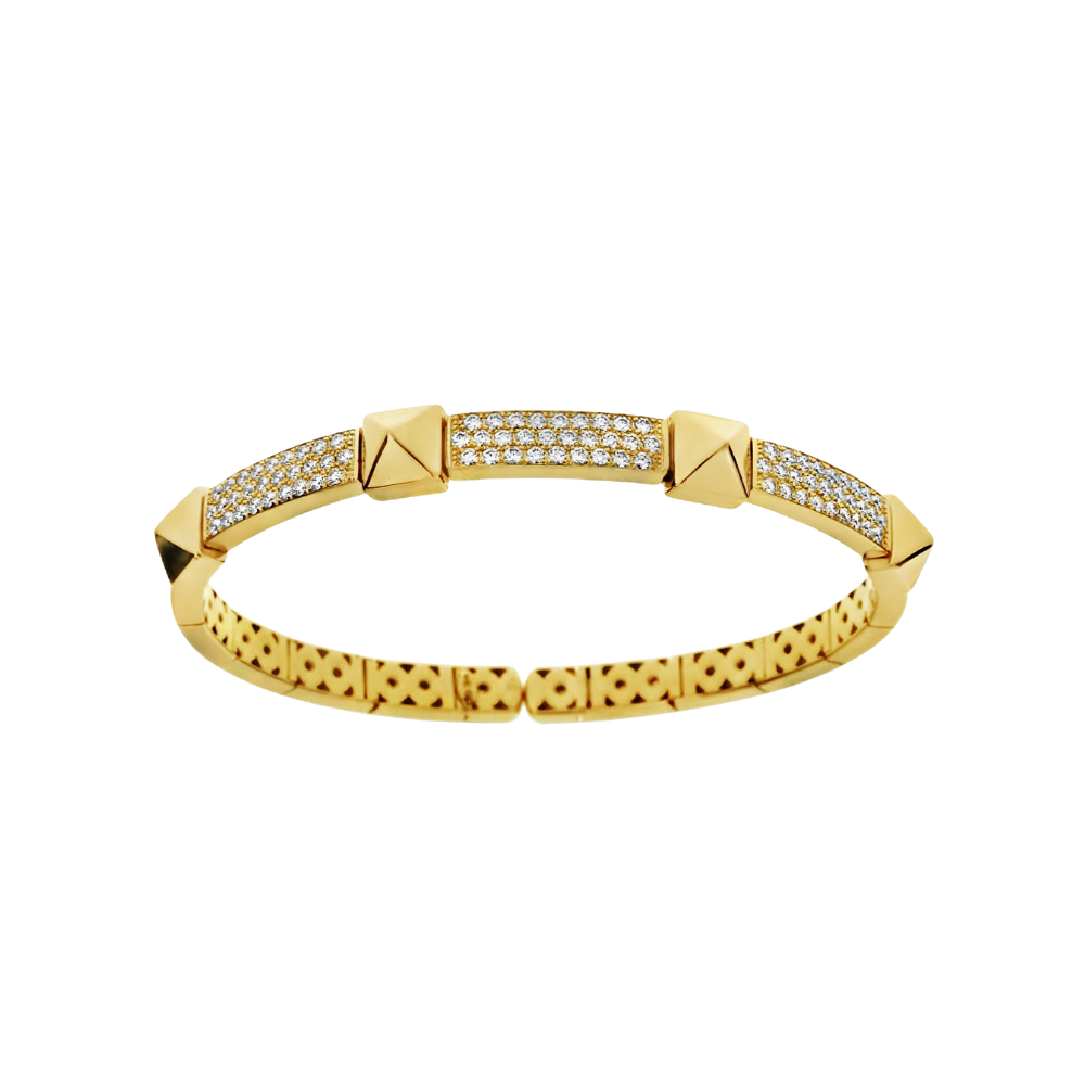 Damaso 18kt Rose Gold Diamond Cuff Bangle