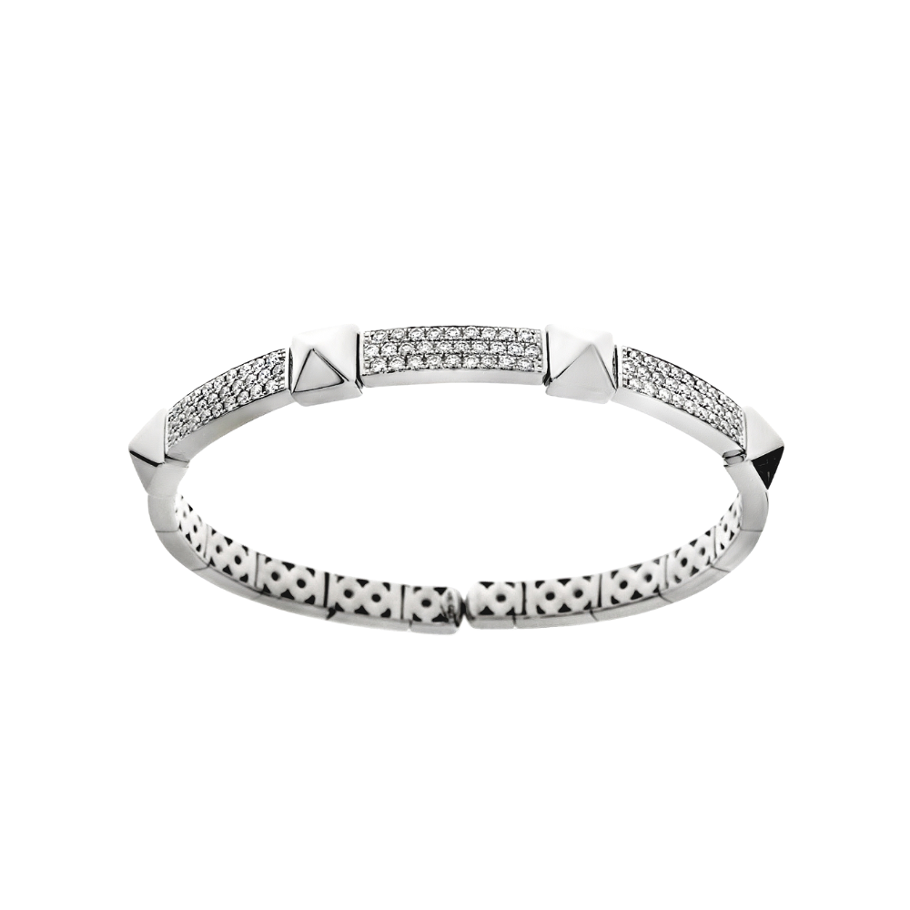 Damaso 18kt Rose Gold Diamond Cuff Bangle