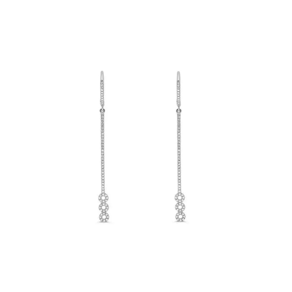 Roman & Jules 14k Yellow Gold Diamond Drop Earrings