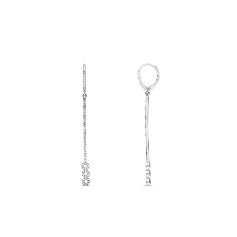 Roman & Jules 14k Yellow Gold Diamond Drop Earrings