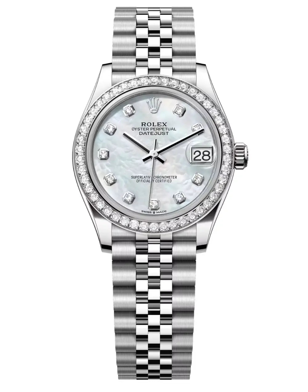 Rolex Datejust Stainless Steel, 18K White Gold and Diamonds Automatic Watch, 31mm