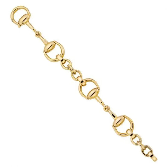 Gucci 18k Yellow Gold Horsebit Bracelet