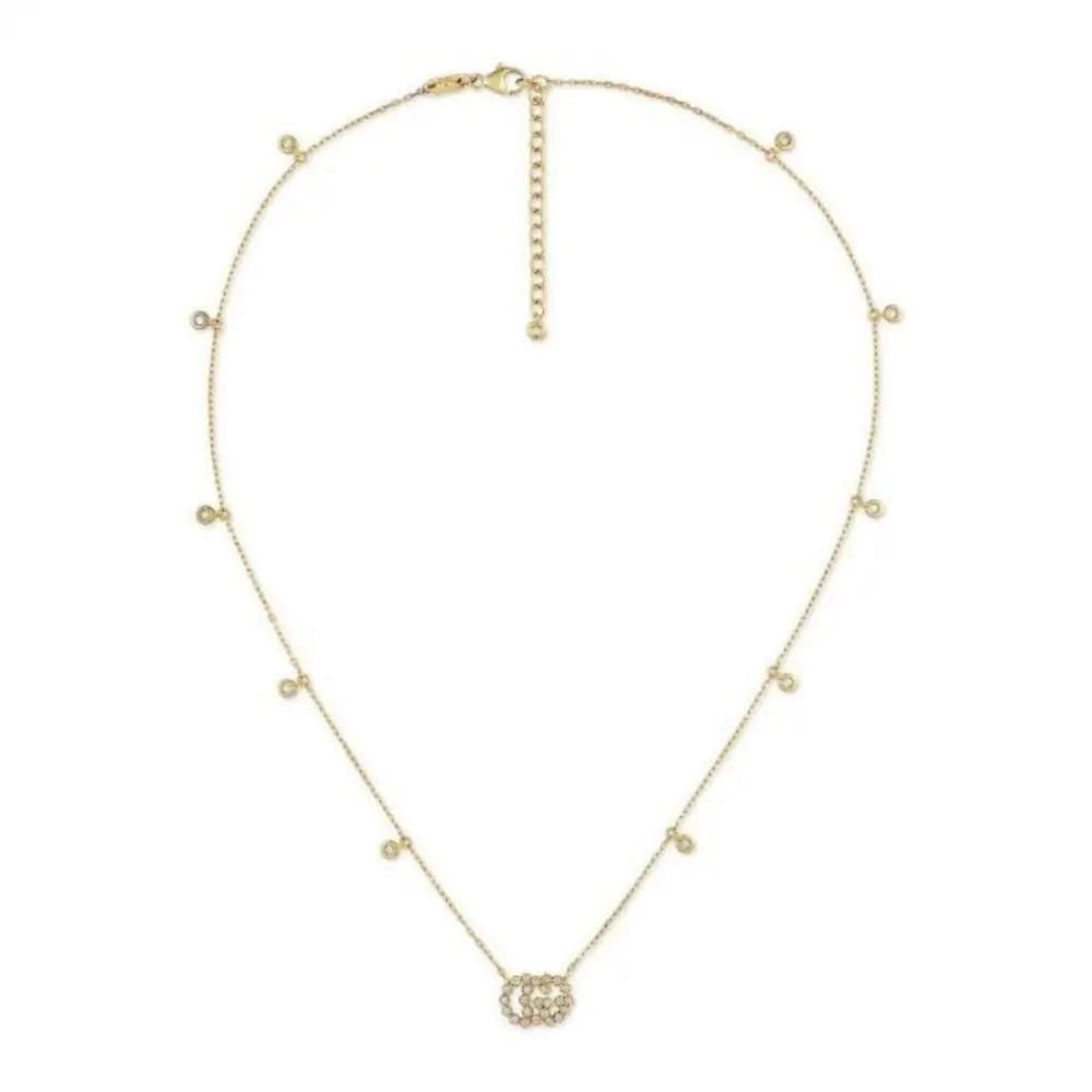 Gucci Running G Diamond Pendant Necklace