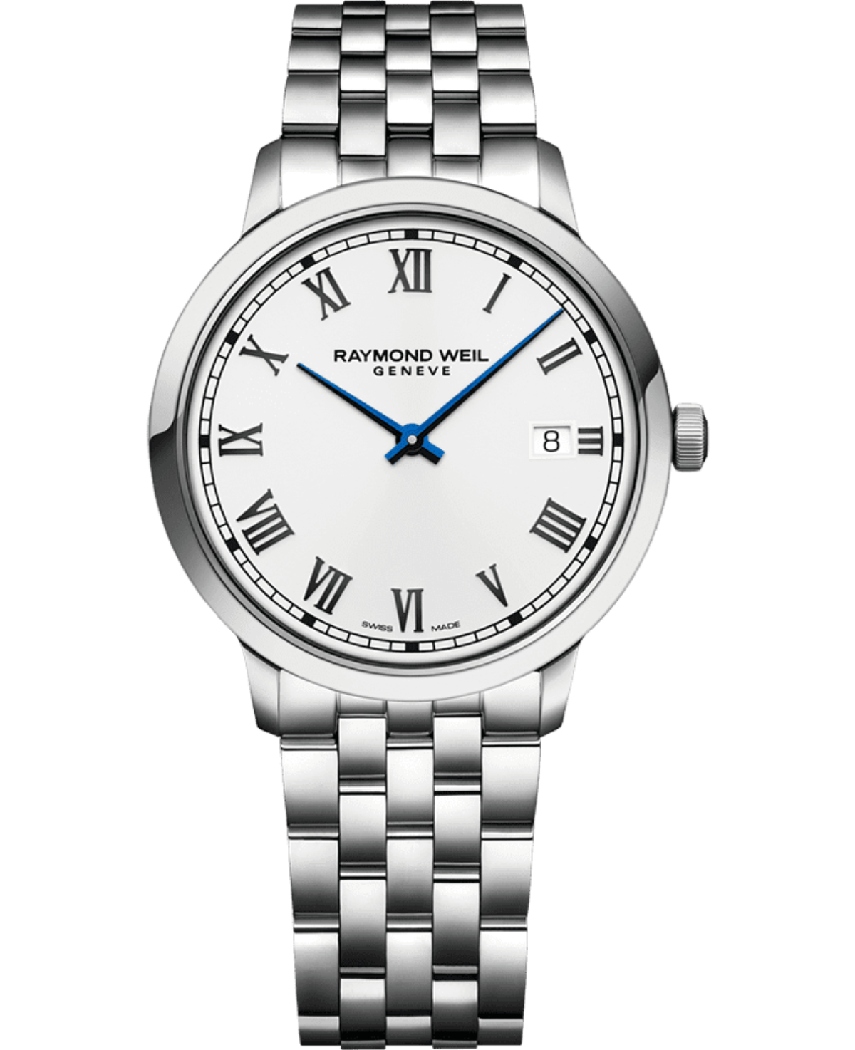 Raymond Weil Toccata Men's Quartz White Dial Bracelet Watch, 39mm