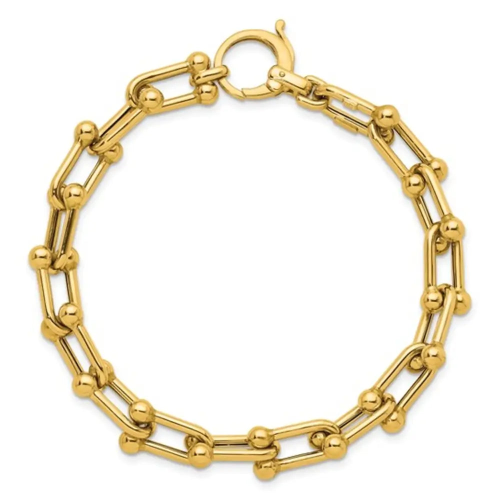 14K Polished Mariner's Link Bracelet