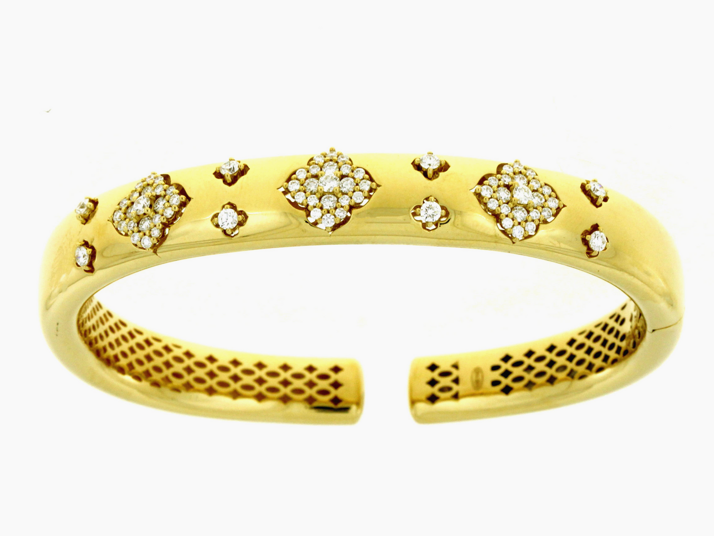 Damaso 18kt Yellow Gold Diamond Bangle .77cttw