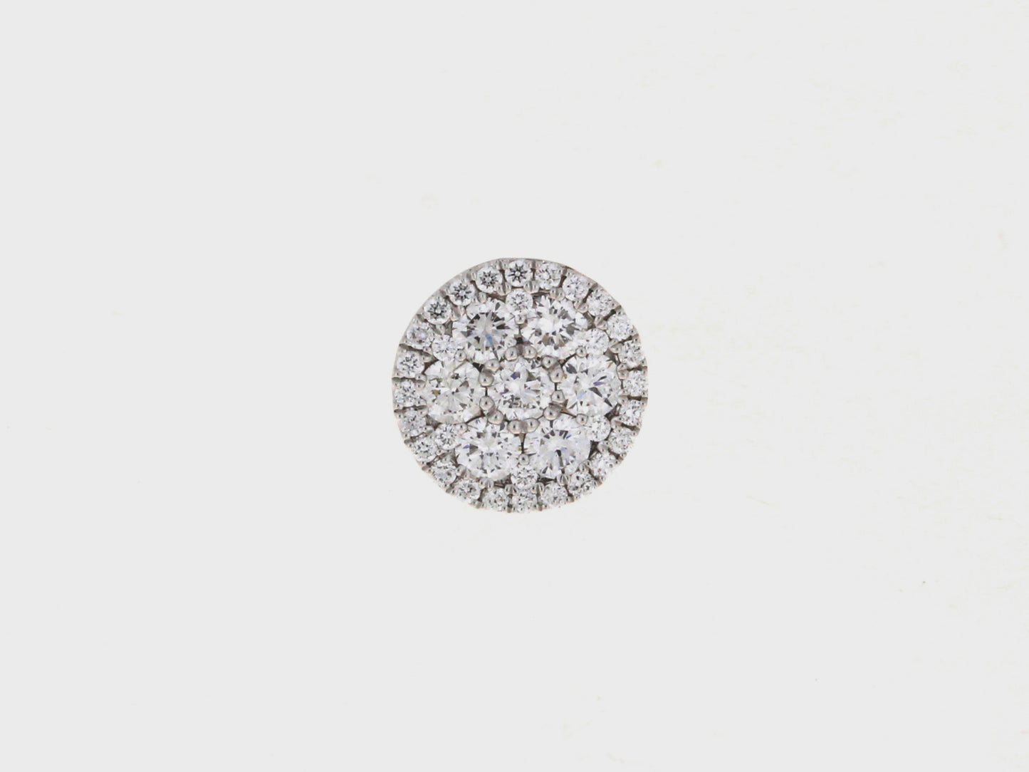 Damaso 18kt White Gold Diamond Cluster Earrings 1.47cts