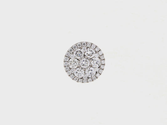 Damaso 18kt White Gold Diamond Cluster Earrings 1.47cts