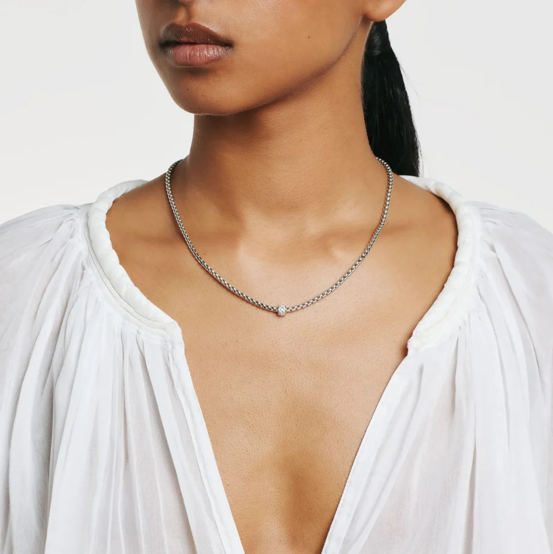FOPE EKA DIAMOND NECKLACE - WHITE GOLD