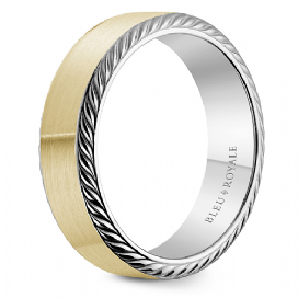 CrownRing 14k Two Tone 6.5mm Men's Wedding Band