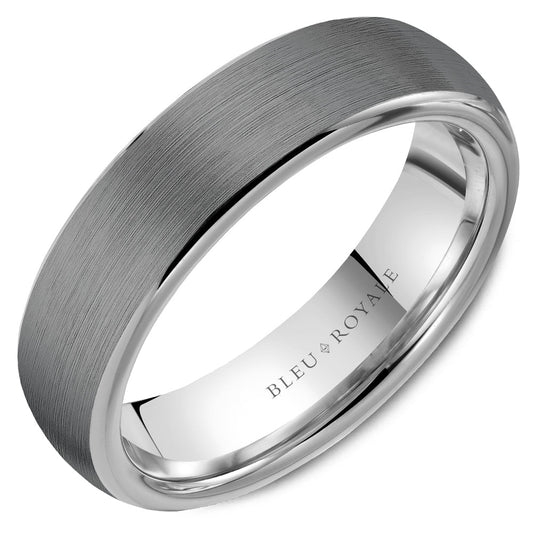 CrownRing 14k Tantalum White and Grey Men's Wedding Band