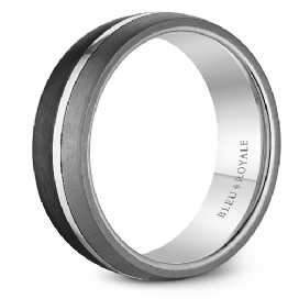 CrownRing 14k Tantalum and Carbon Fiber Men's Wedding Band