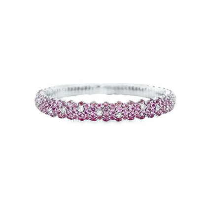 Zydo 18K Gold Stretch Gemstone and Diamond Bracelet