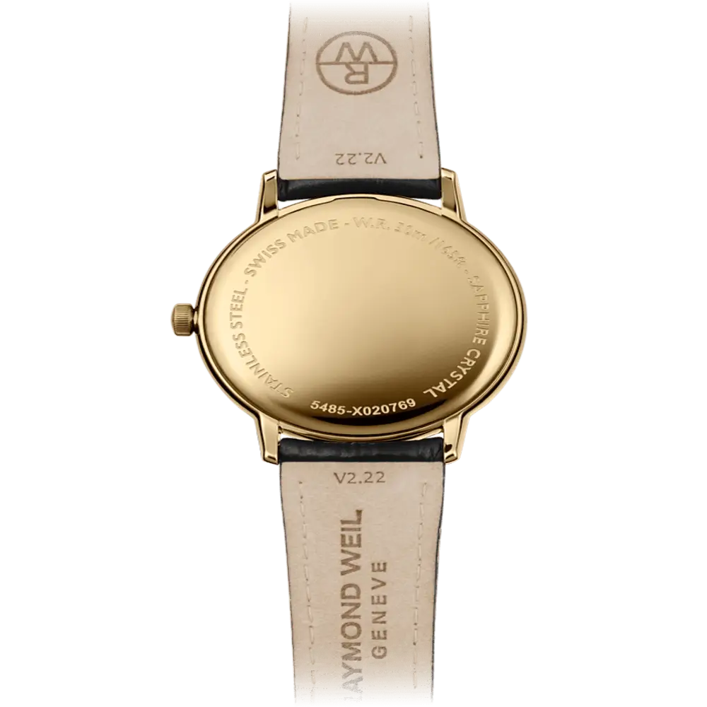 Raymond Weil Toccata Men's Quartz White Dial Leather Strap Watch, 39mm