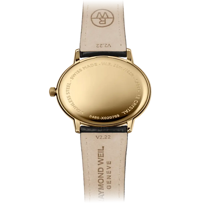 Raymond Weil Toccata Men's Quartz White Dial Leather Strap Watch, 39mm