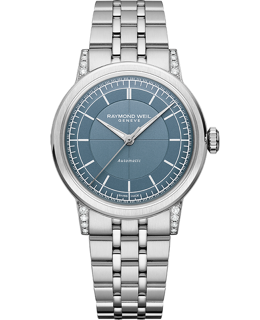 Raymond Weil Millesime Automatic Central Seconds Diamonds Bracelet Watch, 35mm