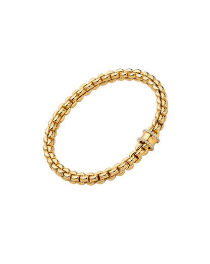 FOPE Flex'it EKA Bracelet with Gold Diamond Pave - Yellow Gold