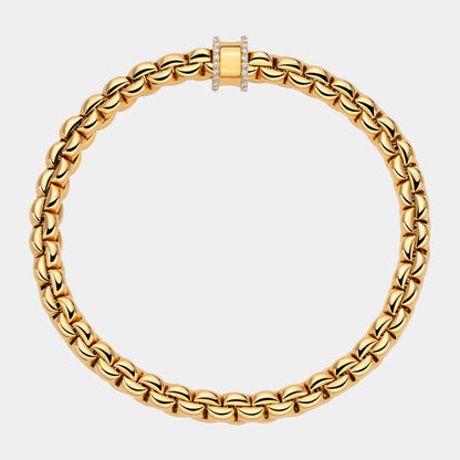 FOPE Flex'it EKA Bracelet with Gold Diamond Pave - Yellow Gold