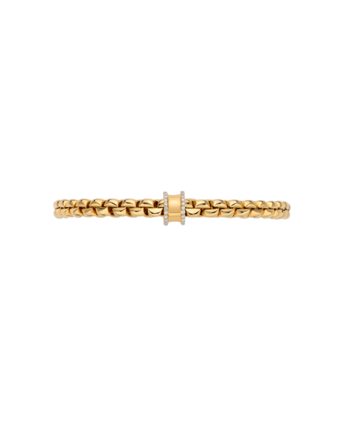 FOPE Flex'it EKA Bracelet with Gold Diamond Pave - Yellow Gold