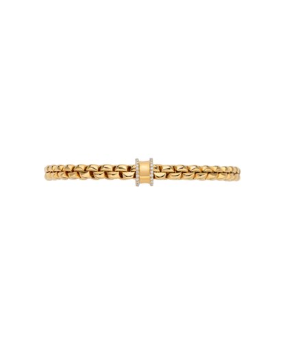 FOPE Flex'it EKA Bracelet with Gold Diamond Pave - Yellow Gold