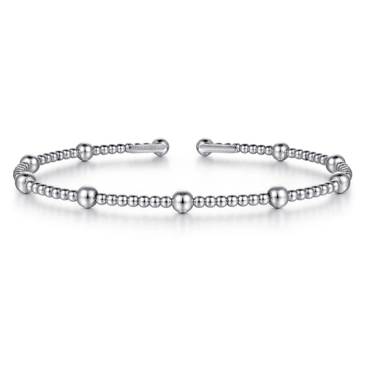 Gabriel & Co. 14K White Gold Bujukan Split Bangle 5.75"