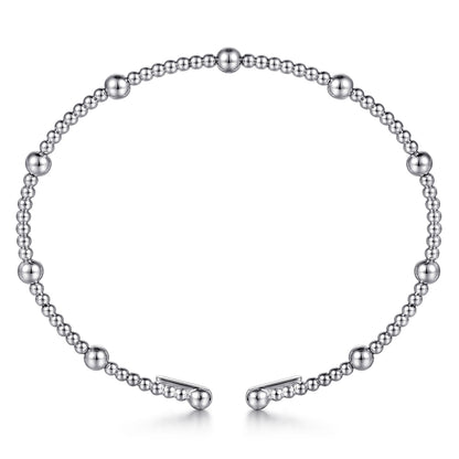 Gabriel & Co. 14K White Gold Bujukan Split Bangle 5.75"