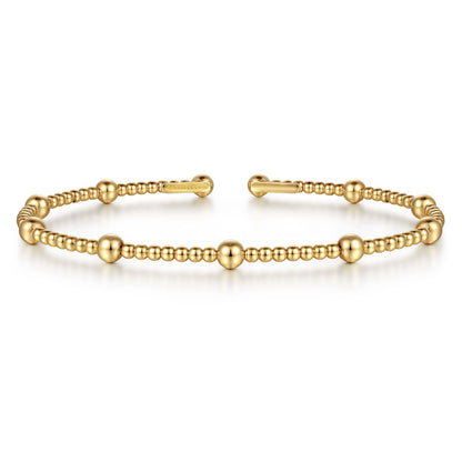 Gabriel & Co. 14K Yellow Gold Bujukan Split Bangle Bracelet 5.75"