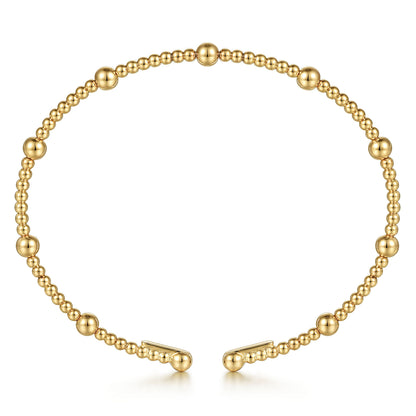 Gabriel & Co. 14K Yellow Gold Bujukan Split Bangle Bracelet 5.75"