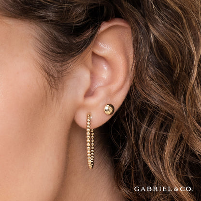 Gabriel & Co. Fashion 14 kt yg hoops
 30mm round bead