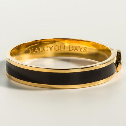 Halcyon Days Evil Eye Sparkle Button Midnight & Gold Bangle