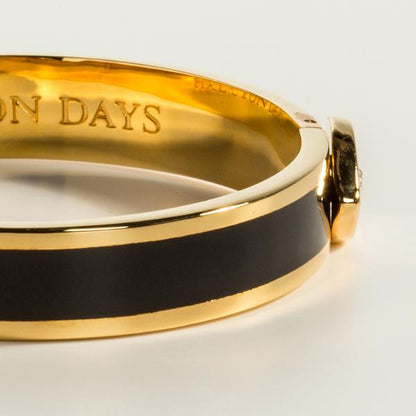 Halcyon Days Evil Eye Sparkle Button Midnight & Gold Bangle