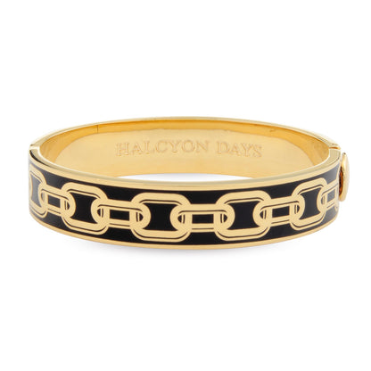 Halcyon Days Chain Black & Gold Bangle