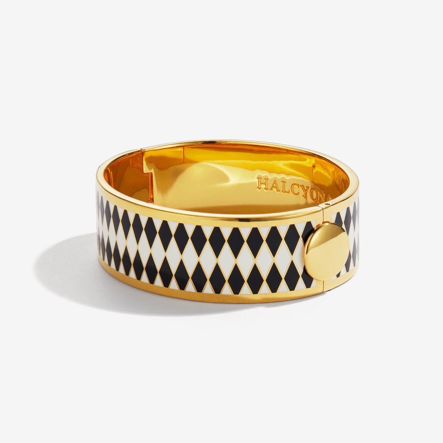 Halcyon Days Parterre Black Cream & Gold Bangle