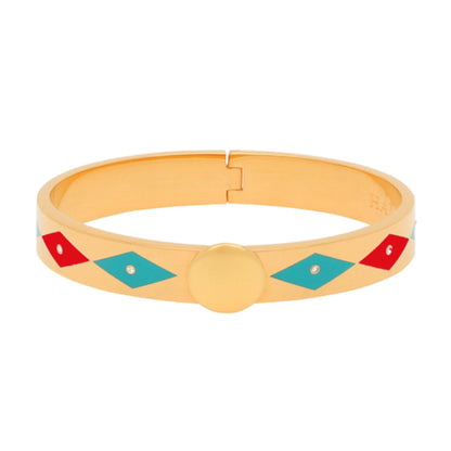 Halcyon Days Parterre Sparkle Turquoise Red & Gold Bangle