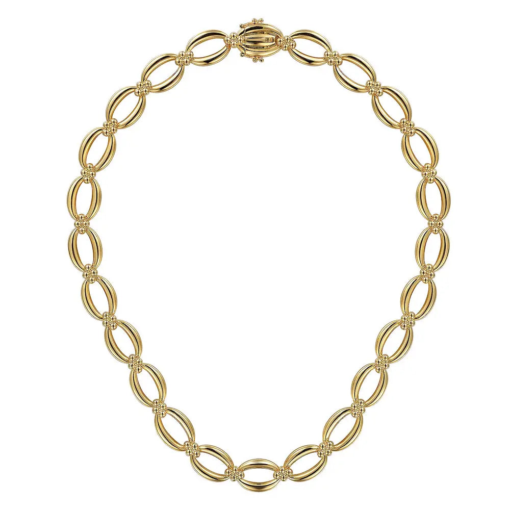 Gabriel & Co. 14K Yellow Gold Oval Link Chain Necklace