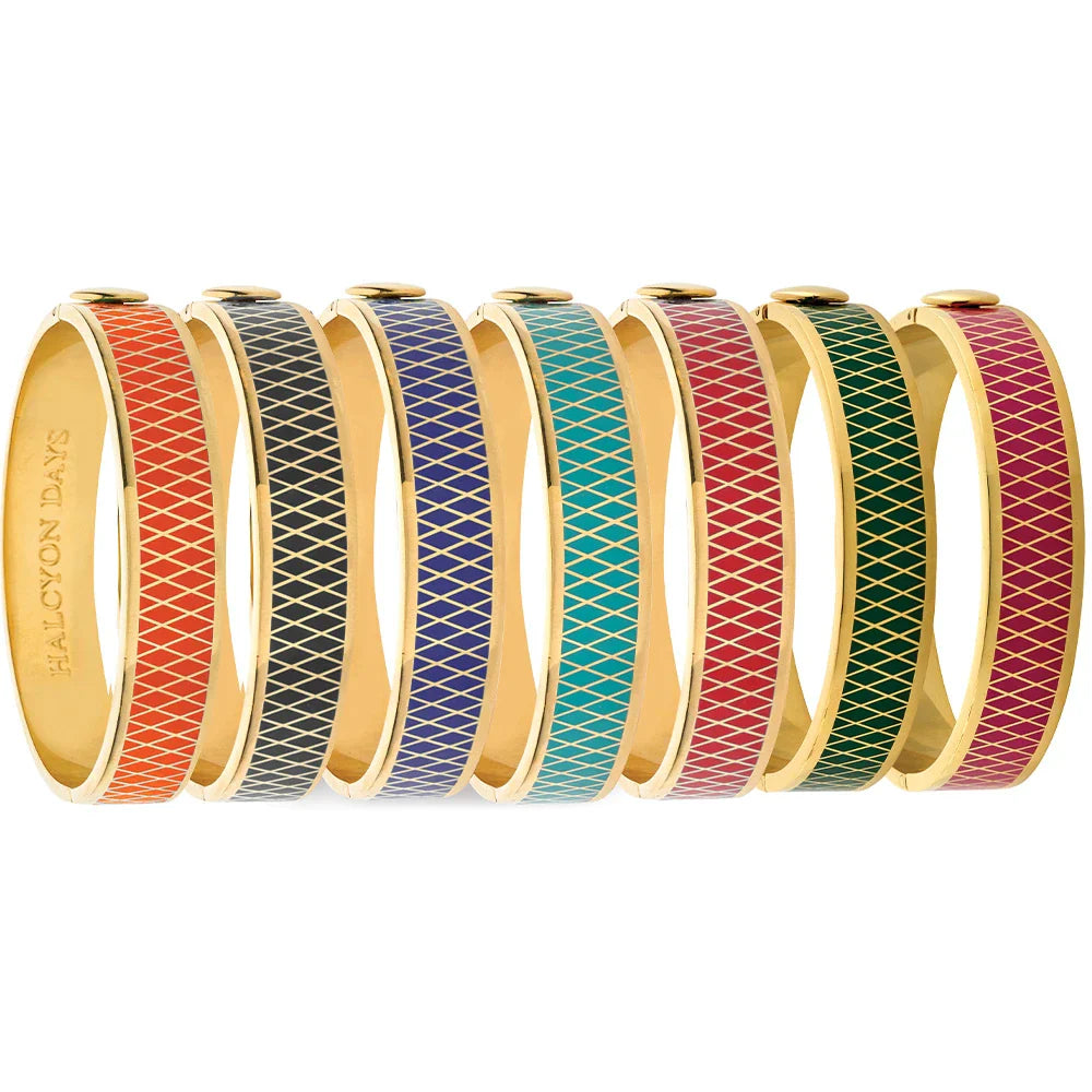 Halcyon Days Parterre Cream & Gold Bangle