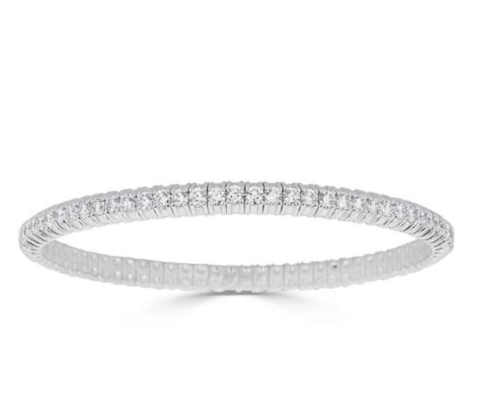 Zydo Italy 18Kwg 3.26ct Dia Stretch Bracelet