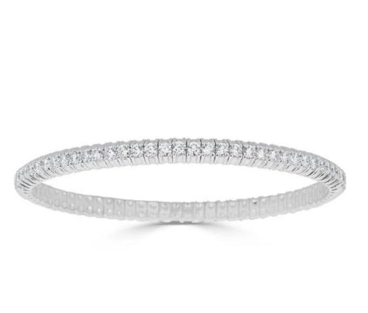 Zydo Italy 18Kwg 3.26ct Dia Stretch Bracelet
