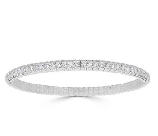 Zydo Italy 18Kwg 3.25ct Dia Stretch Bracelet