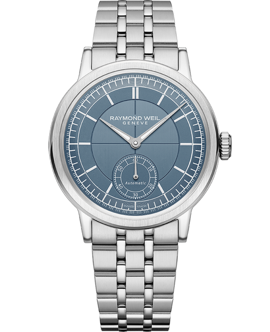 Raymond Weil Millesime Men's Automatic Denim Blue Dial Bracelet Watch, 39.5mm