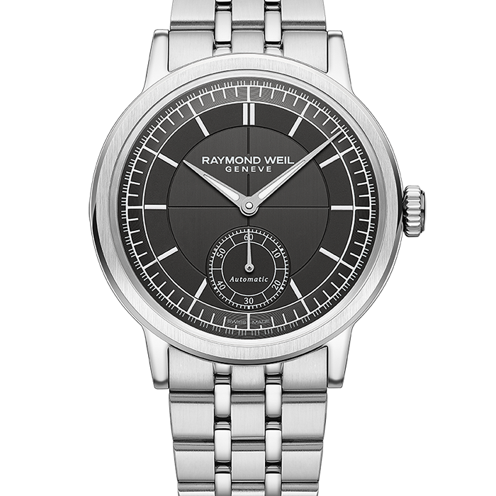 Raymond Weil Millesime Men's Automatic Grey Sector Dial Bracelet Watch, 39.5mm