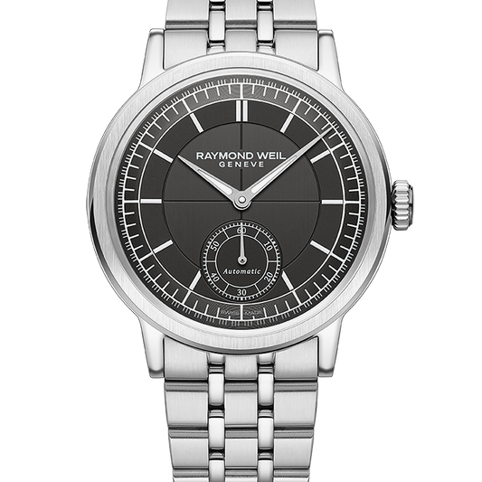 Raymond Weil Millesime Men's Automatic Grey Sector Dial Bracelet Watch, 39.5mm