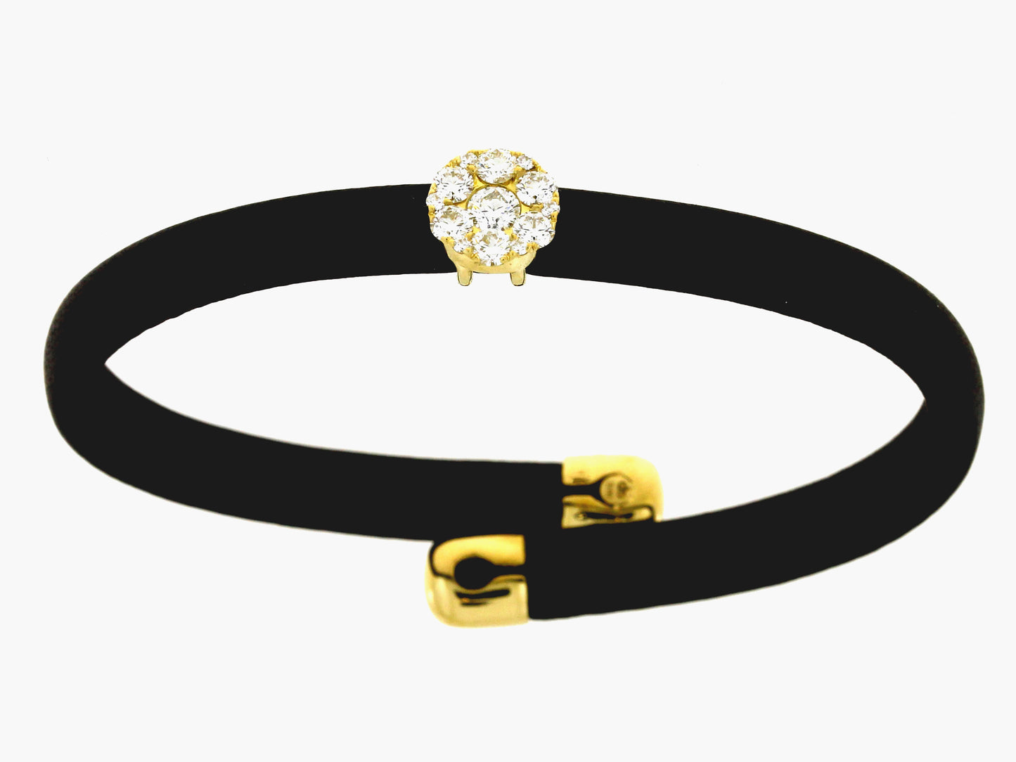 Damaso 18kt Leather Bangle .66 cttw