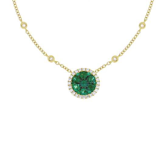 Damaso 18kt White Gold Diamond & Sapphire Necklace