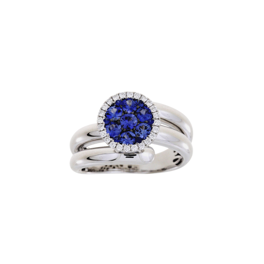 Damaso 18kt Gold 3 Row Fashion Ring