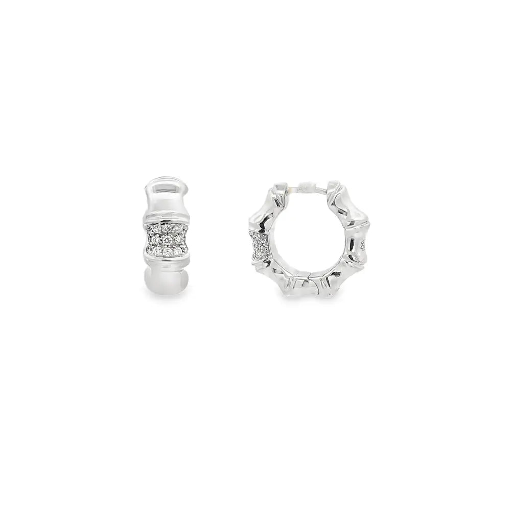 Gucci Bamboo Diamond Huggie Earrings