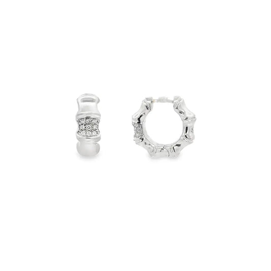 Gucci Bamboo Diamond Huggie Earrings